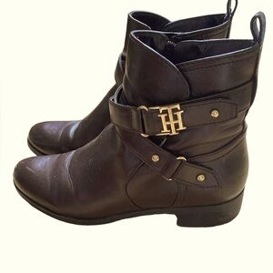 Tommy Hilfiger Double H Boots Brown 8.5